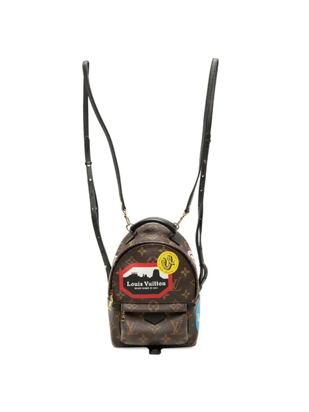 Louis Vuitton Monogram Palm Springs Mini Backpack Brown Leather